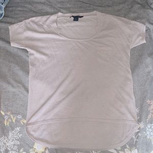 FRench Connection hi-low comfy soft tee with detailed neckline